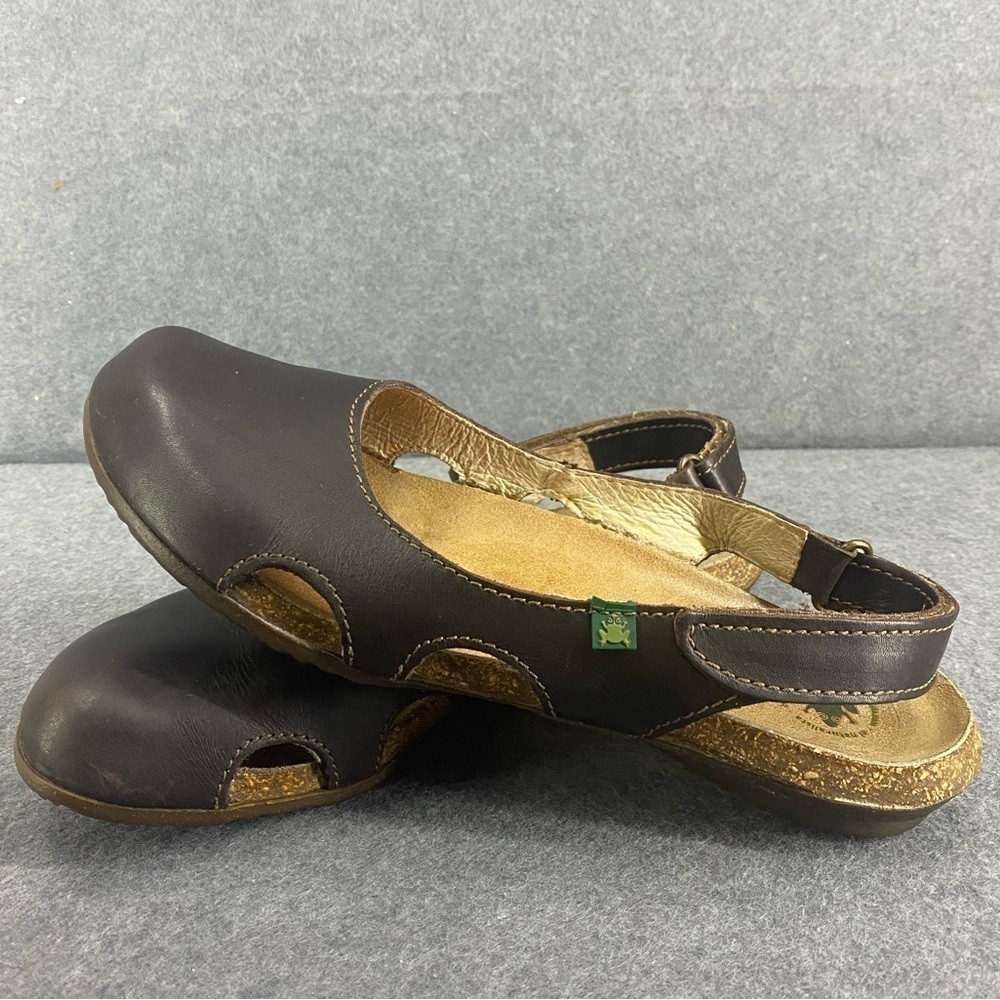 El Naturalista Wakataua Leather Mary Jane’s Loafer Sandal Size 38 or 7.5-8